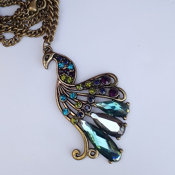 🎉 Peacock Necklace and Bracelet Set - Picture 4 of 8